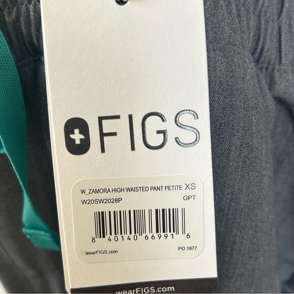 Figs Zamora High Waisted Jogger Scrub Pants Graphite Gray Size X-Small Petite - Picture 5 of 5